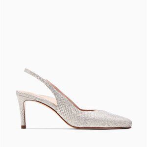 Inez silver woven slingback 8 1/2 W
